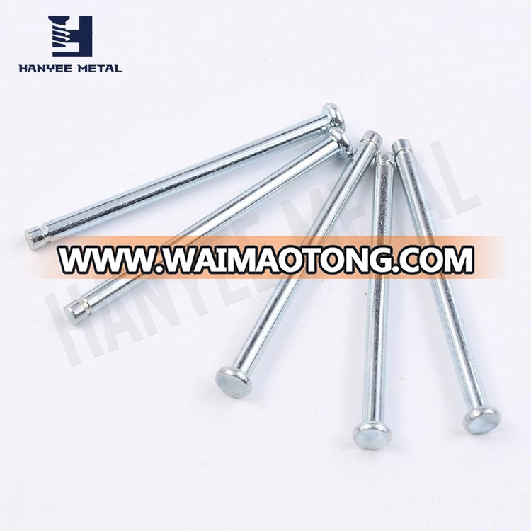 Customized machining hist precision nickel galvanized headed pin dowel flat head connector steel pin