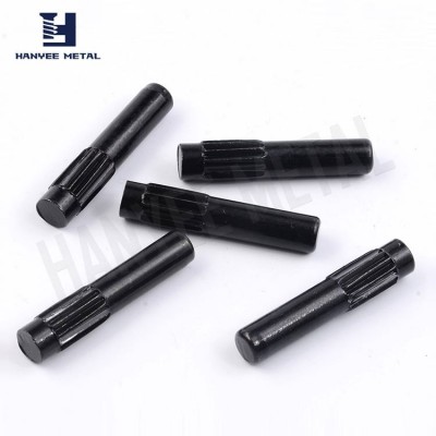 Good Reputation black zinc plate 5*28mm straight carbon steel knurling pin