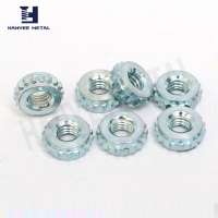 Self locking round collar nut rivets hex flange nut