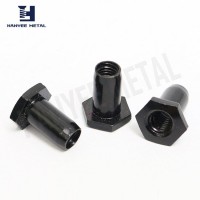 Quality warrantee black hexagon Rivet nut flat head steel rivet nut for chamfer